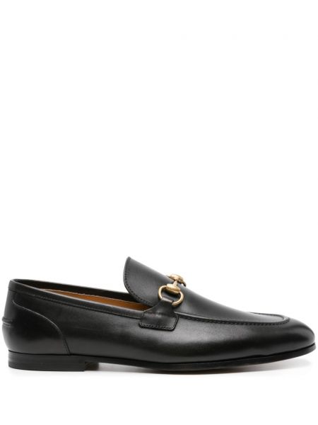 Læder loafers Gucci sort