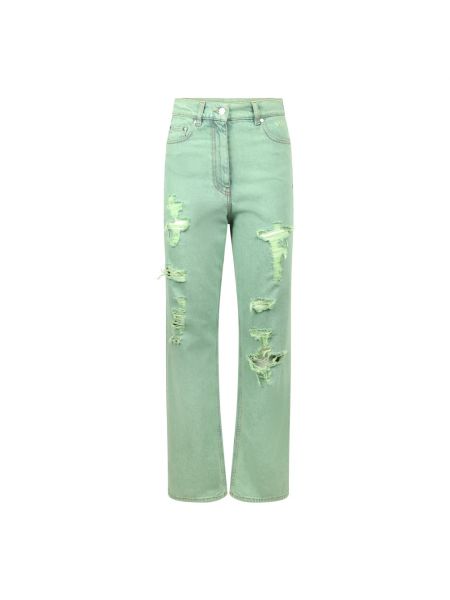 Zielone proste jeansy Msgm