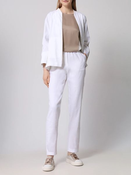 Льняные брюки Lorena Antoniazzi белые