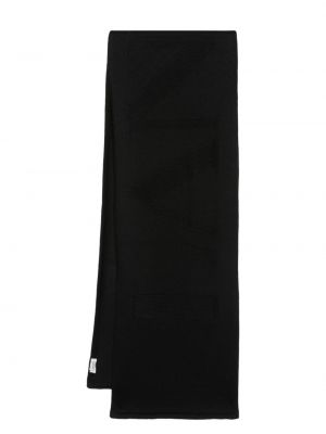 Pletený vlnený šál Lanvin čierna