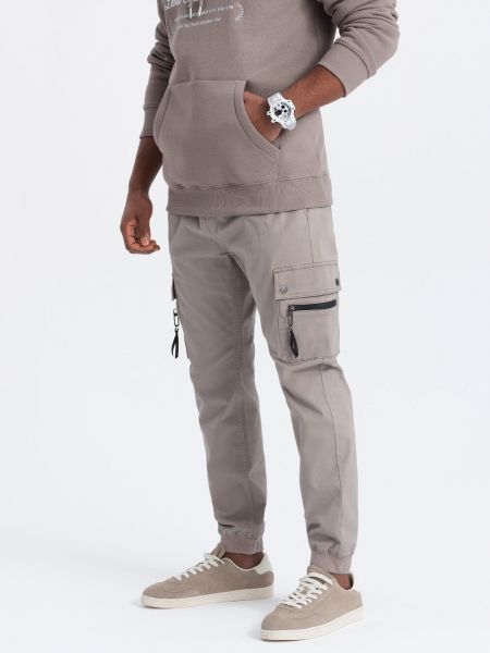 Cargo kalhoty s kapsami Ombre béžové