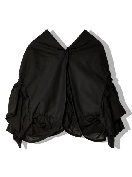 Bavlněná lněná bunda Comme Des Garçons Tao černá