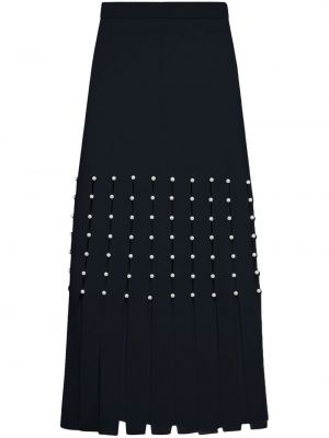 Midi sukně s perlami z nylonu Jonathan Simkhai - černá