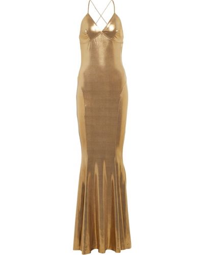 Μάξι φόρεμα Norma Kamali χρυσό