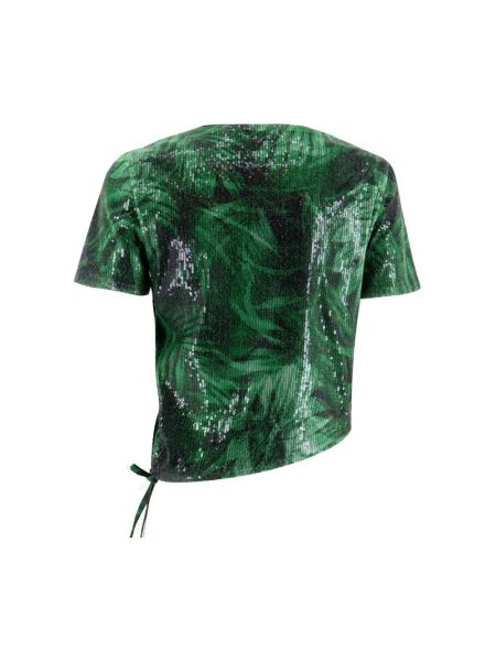 Camiseta con lentejuelas Ermanno Scervino verde