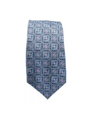 Corbata de seda Kiton azul