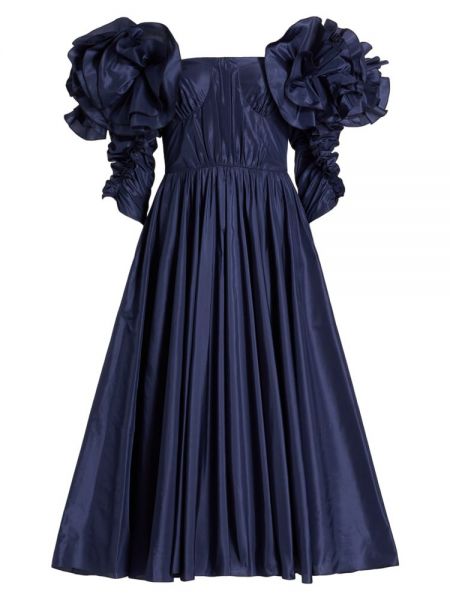 Коктейльное платье с рюшами Jason Wu синее