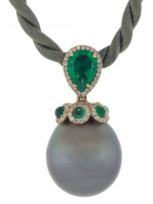 Z růžového zlata náhrdelník s perlami Inbar