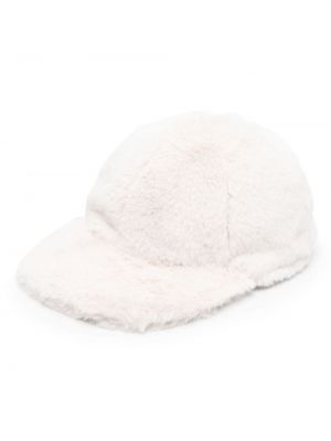Кожа шапка с козирки Stella Mccartney бяло