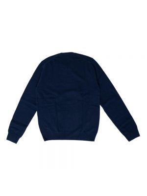Jersey de lana de tela jersey de cuello redondo Comme Des Garçons azul