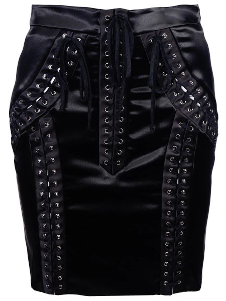 Черная юбка мини на шнуровке Dolce & Gabbana