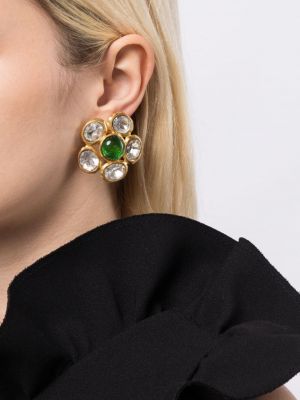 Boucles d'oreilles à fleurs Chanel Pre-owned doré