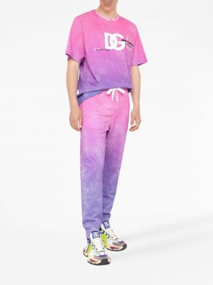 Pantalon de joggings à imprimé Dolce & Gabbana violet