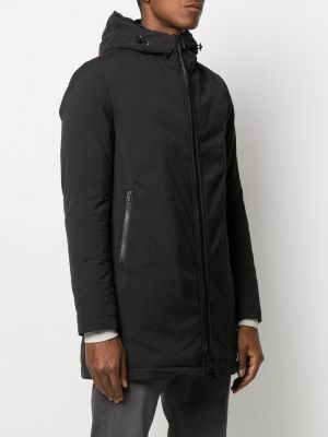 Krátký kabát s kapucí Herno černý