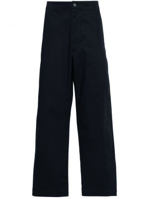 Pantalon droit en coton Emporio Armani bleu