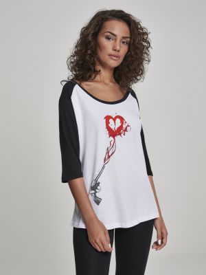 T-shirt de motif coeur Merchcode