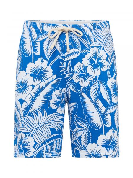 Priliehavé bavlnené nohavice Polo Ralph Lauren modrá