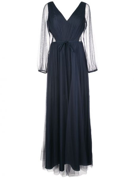Прозрачна вечерна рокля Marchesa Notte Bridesmaids синьо
