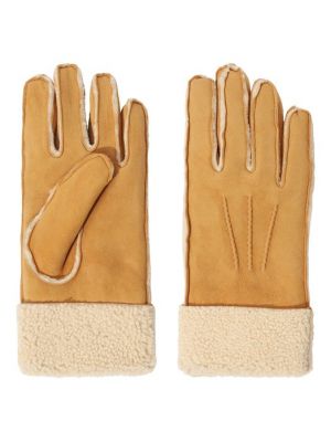Замшевые перчатки Bally коричневые
