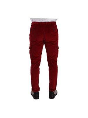 Pantalones cargo skinny de algodón de pana Dolce & Gabbana rojo