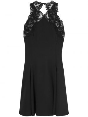 Koktel haljina s čipkom Versace crna
