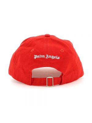 Gorra de algodón Palm Angels rojo