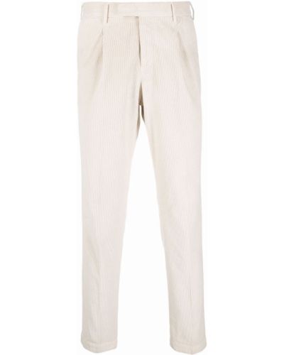 Pantalones rectos de pana slim fit Pt01 blanco