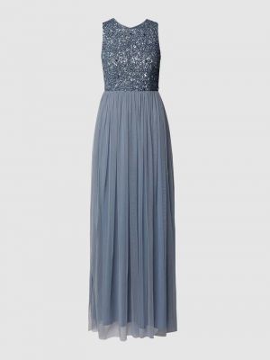 Sukienka wieczorowa z cekinami Lace & Beads błękitna