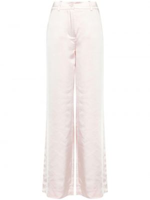 Pantaloni din satin cu croială lejeră P.a.r.o.s.h. roz