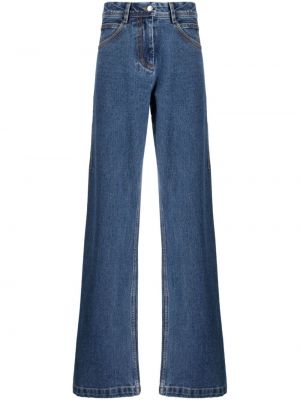 Straight leg jeans a vita alta Low Classic blu