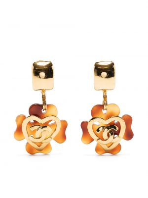 Boucles d'oreilles Chanel Pre-owned marron