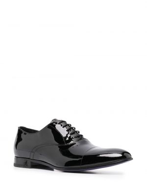 Chaussures oxford en cuir vernis Philipp Plein noir