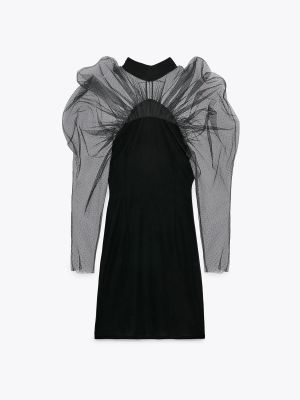 Черное платье мини Zara