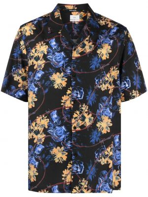 Krekls ar ziediem ar apdruku Ksubi melns
