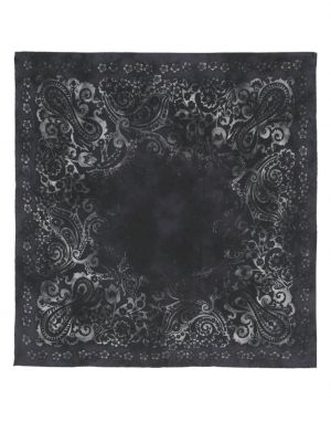 Копринен шал с принт с tie-dye ефект Destin черно