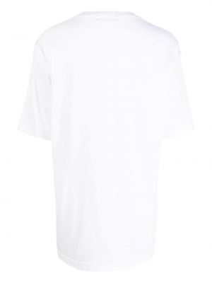 T-shirt avec perles en coton à imprimé Undercover blanc
