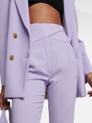 Pantaloni cu picior drept de lână Blazã© Milano violet