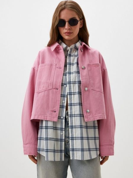 Джинсовая куртка Zolla розовая