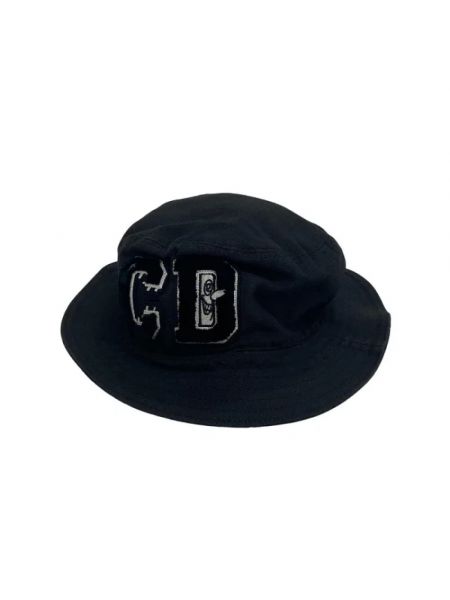 Czarna czapka bawełniana Dior Vintage