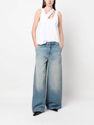 Low waist jeans ausgestellt Gauchere blau