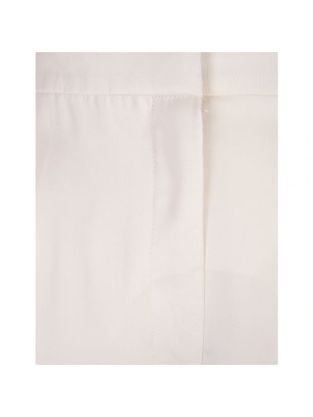 Pantalones de viscosa Alexander Mcqueen blanco
