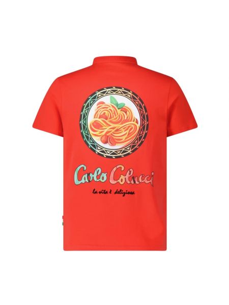 Camiseta con estampado Carlo Colucci rojo
