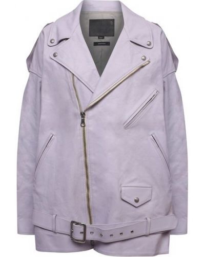Кожаная куртка R13, фиолетовая