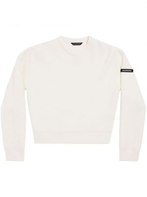 Vlnený sveter Balenciaga biela