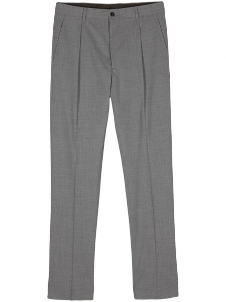 Pantalon droit plissé Moorer gris