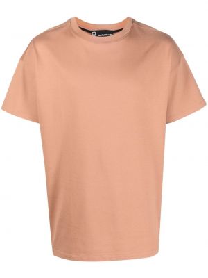 Памучна тениска с кръгло деколте Styland оранжево
