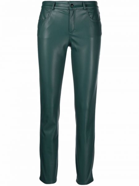 Pantalones de cuero slim fit Philosophy Di Lorenzo Serafini verde