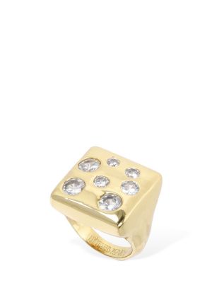 Krištáľový prsteň Timeless Pearly zlatá