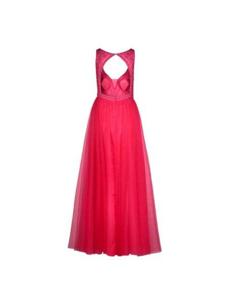 Haftowana sukienka wieczorowa Vera Mont różowa