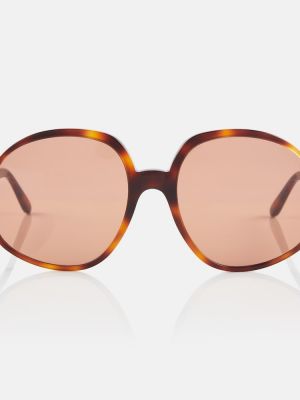 Oversize слънчеви очила Tom Ford кафяво